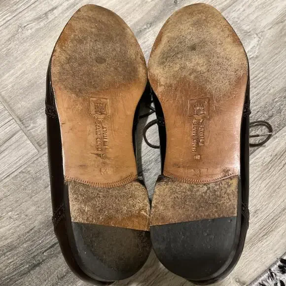 GORGEOUS BRUNO MAGLI BURGUNDY WINGTIP OXFORD MENS SHOES SIZE 10M HANDMADE ITALY - Picture 8 of 12